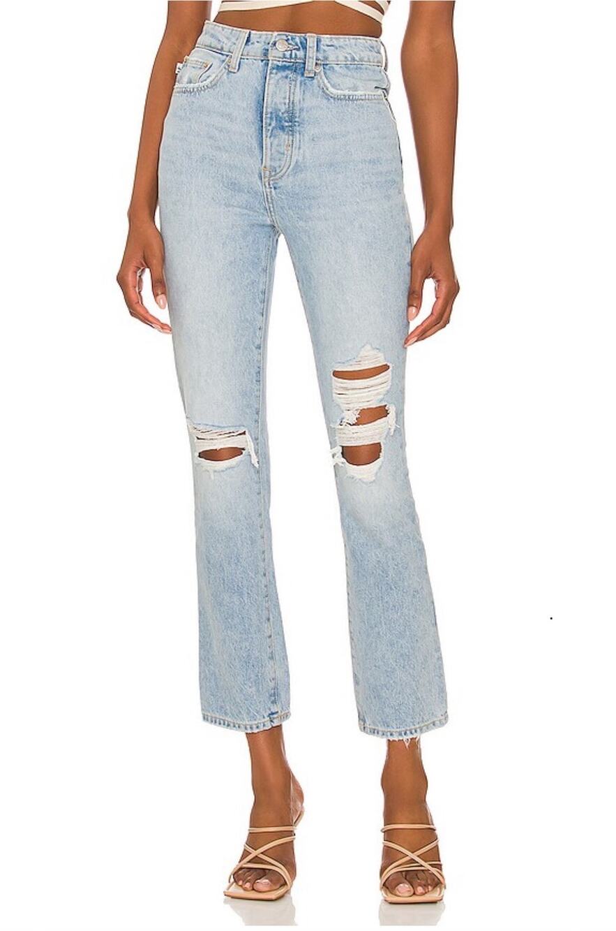 Lovers and Friends Jeans Womens 24 Blue Straight Reece High Rise Rigid Slim
